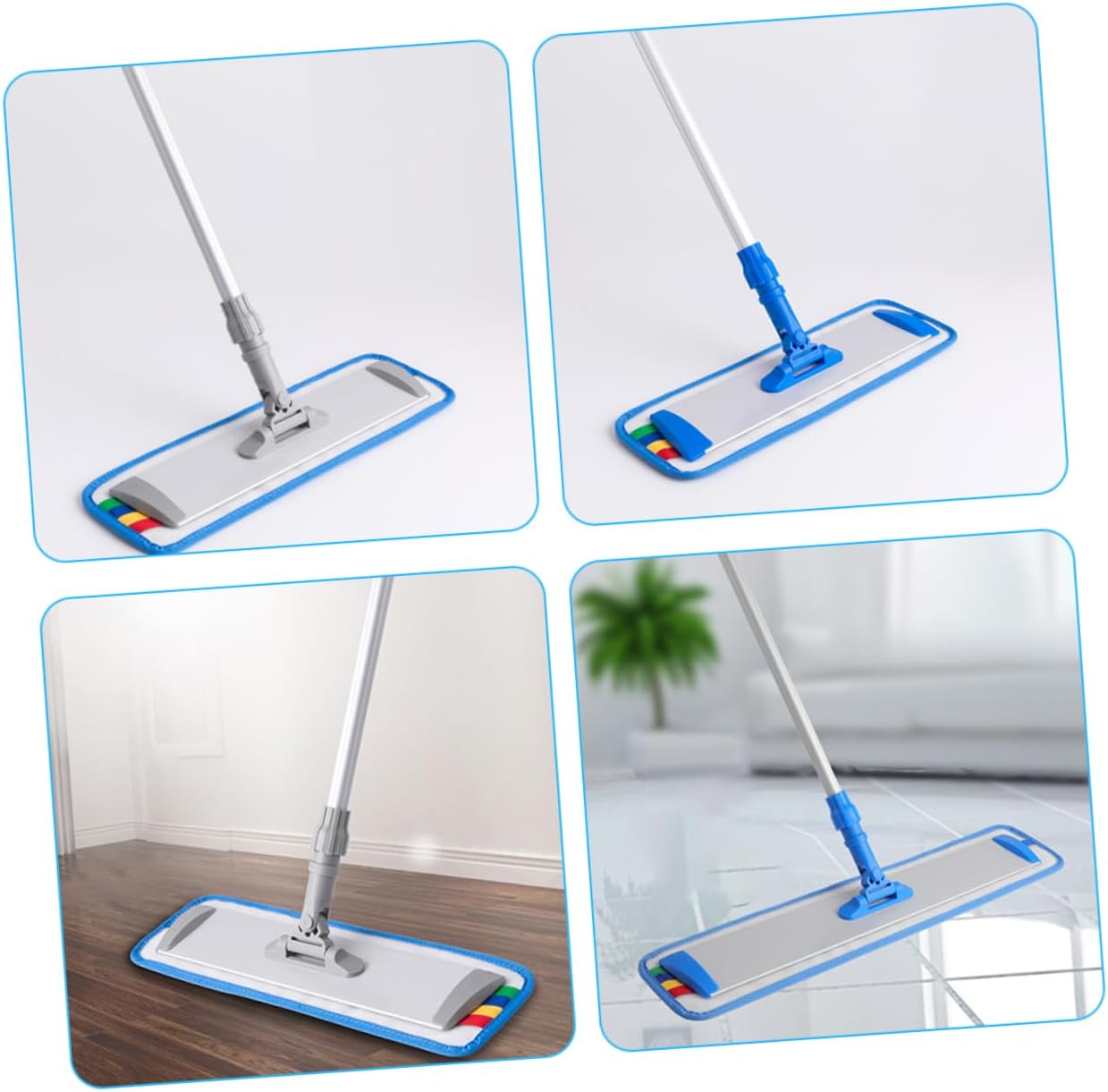 3pcs Microfiber Mop Pads for Wet Dry Cleaning Hardwood Floor