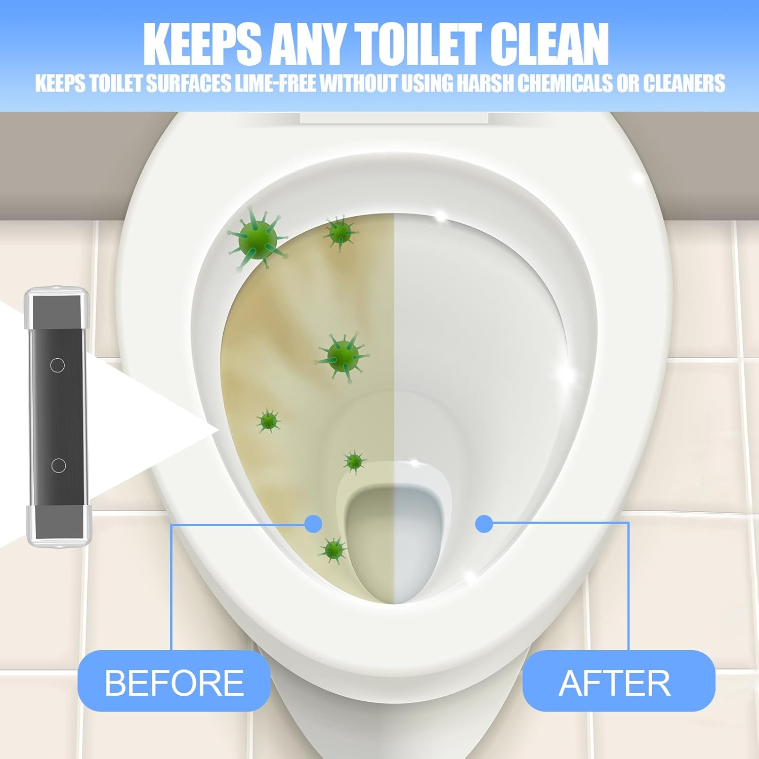 Dimsile 6 Pcs Magnetic Toilet Cleaner for Household