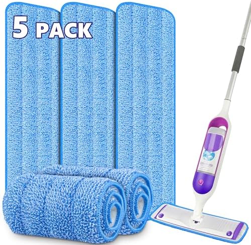 5 Pack Reusable Mop Pads for Swiffer PowerMop 15 Microfiber Refills 1