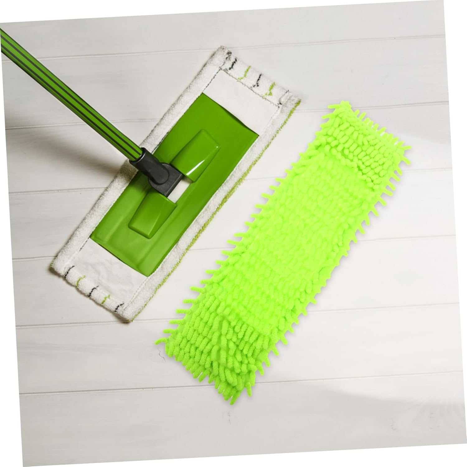 2pcs Minkissy Mop Cloth Replacement for Dry Mop Microfiber Floor Cloths