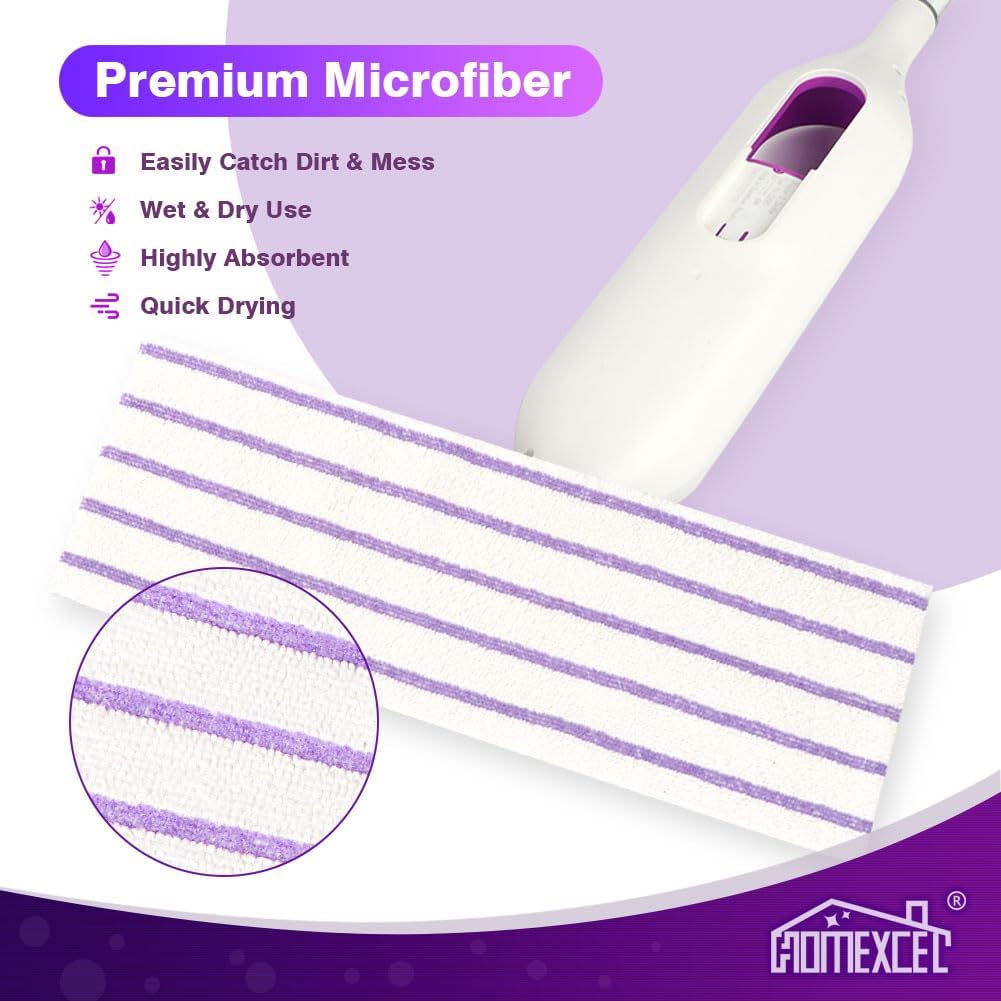 HOMEXCEL Microfiber Mop Pad Refill 48 Count