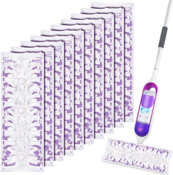 FORSPEEDER 10 Count Disposable Mop Pads Refills for Swiffer PowerMop 1