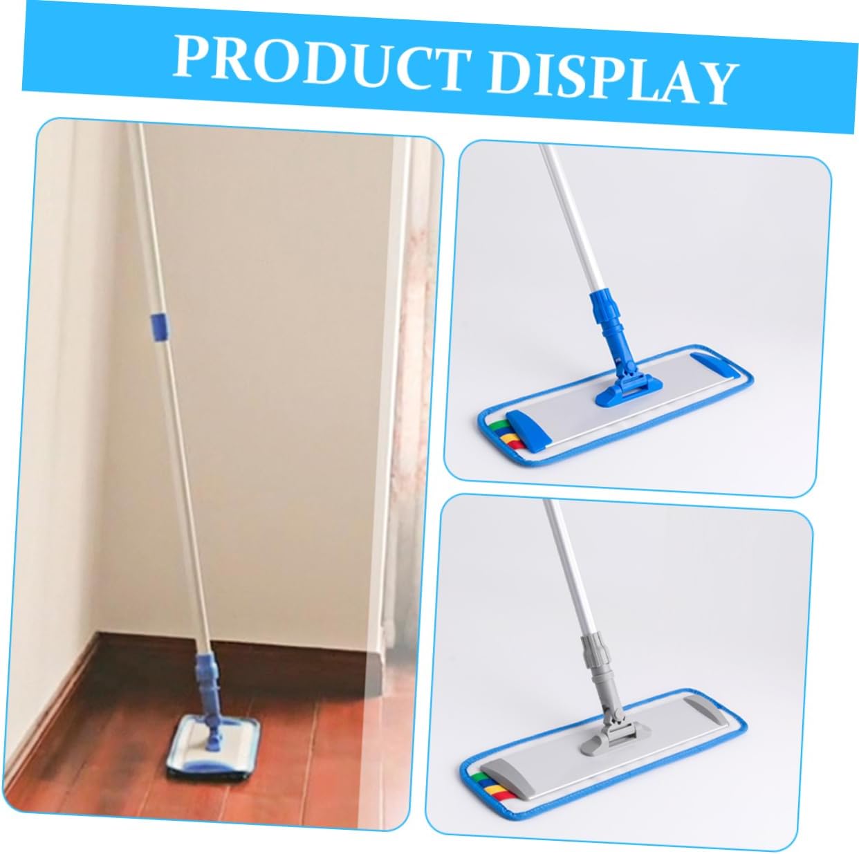 3pcs Microfiber Mop Pads for Wet Dry Cleaning Hardwood Floor