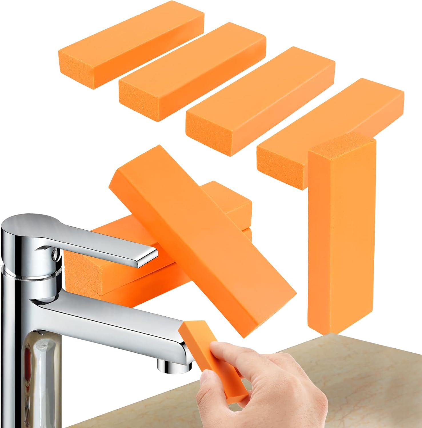 8Pcs Stainless Steel Decontamination Eraser for Kitchen Bathroom and More