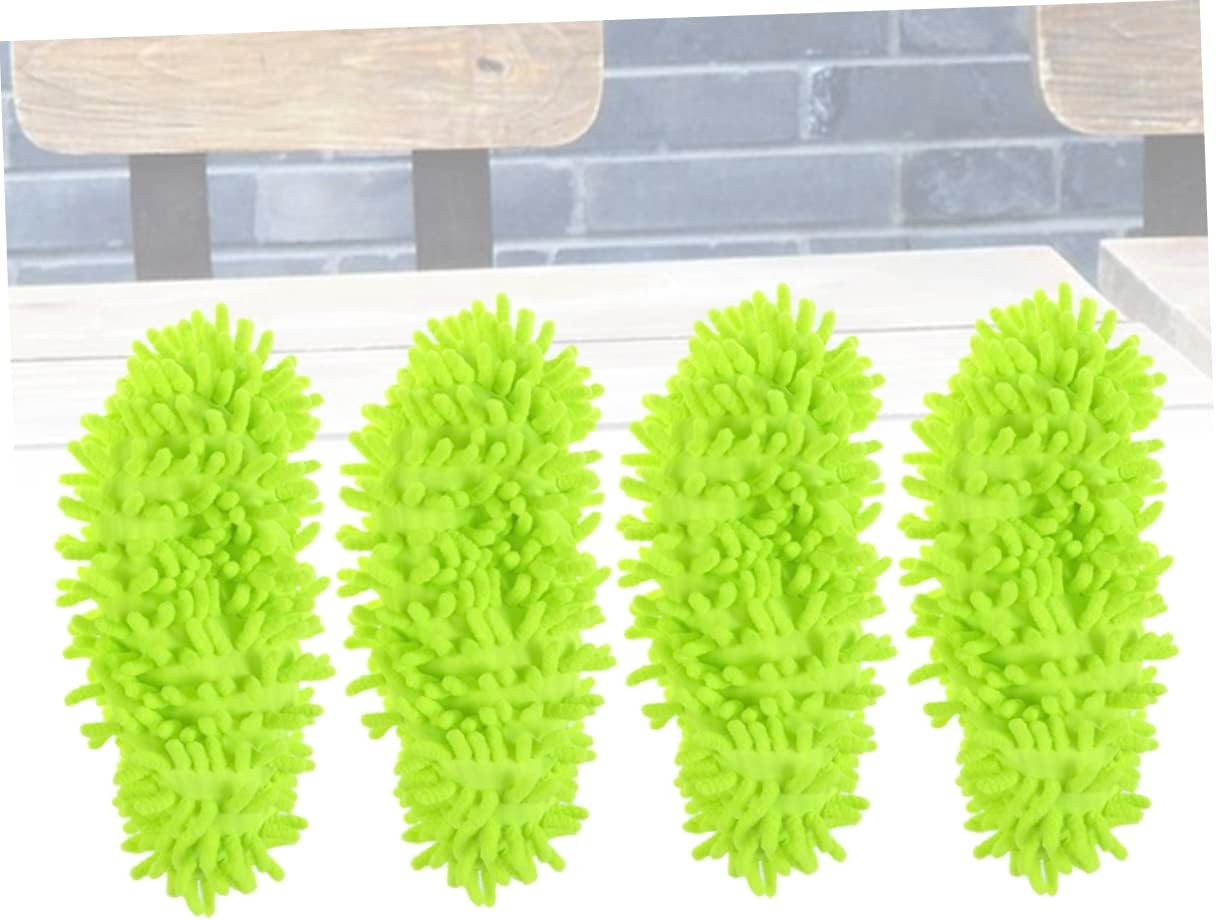 CALLARON Mop Caps Chenille Dust Mop Slippers 4 Pcs 1