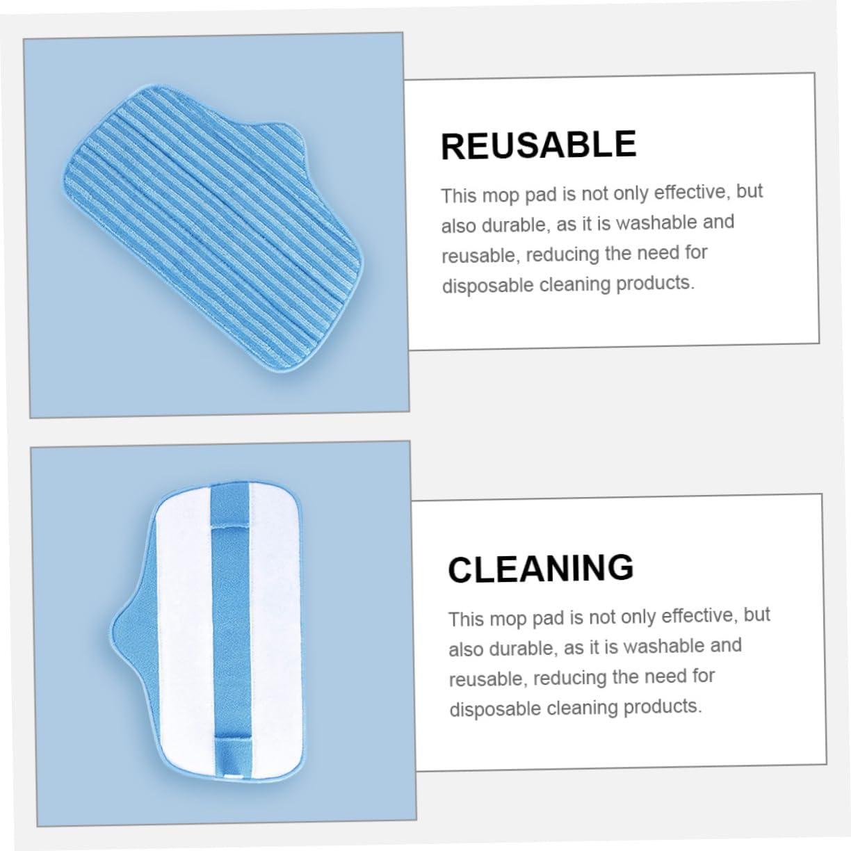 2PCS Fiber Mop Replacement Pads for Hardwood Floors