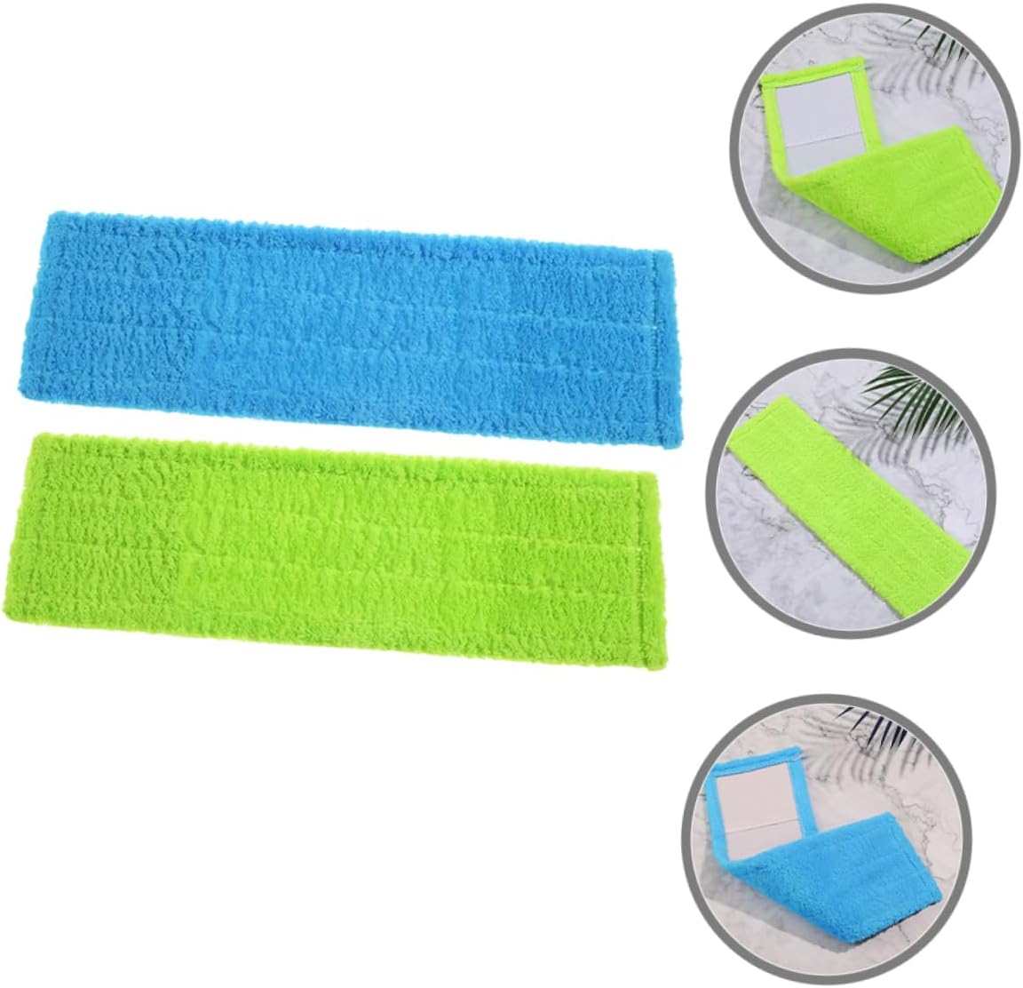 Ipetboom 2pcs Coral Fleece Mop Replacement Pads
