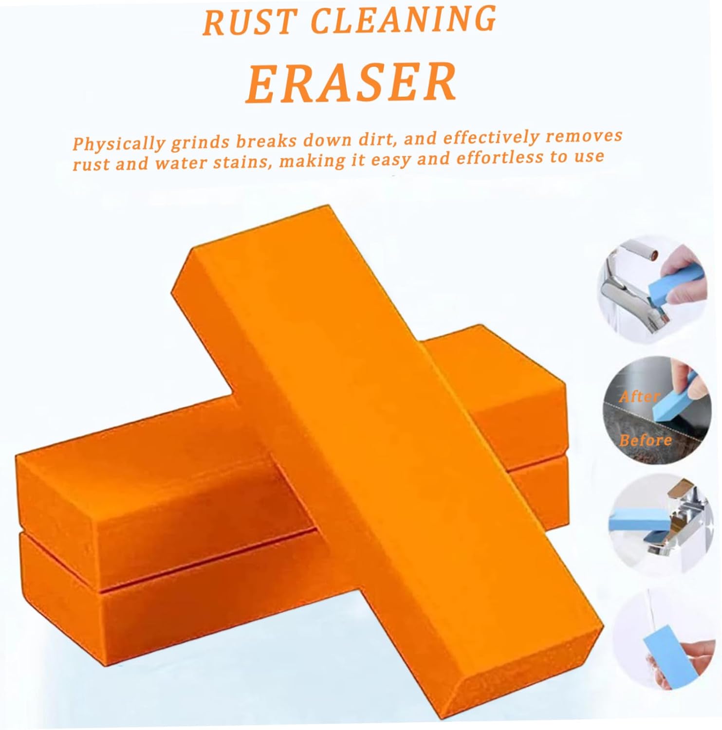 Stainless Steel Scratch Remover 5PCS Reusable Rubber Rust Eraser