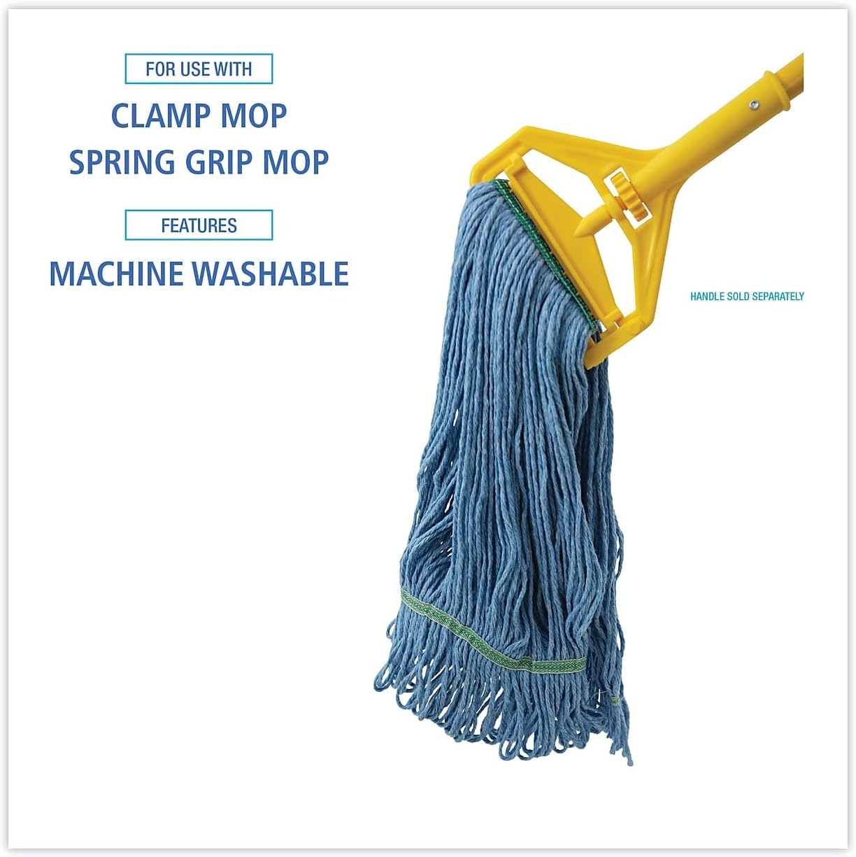Boardwalk BWK502BLNB Super Loop Wet Mop Head - Medium Blue 1