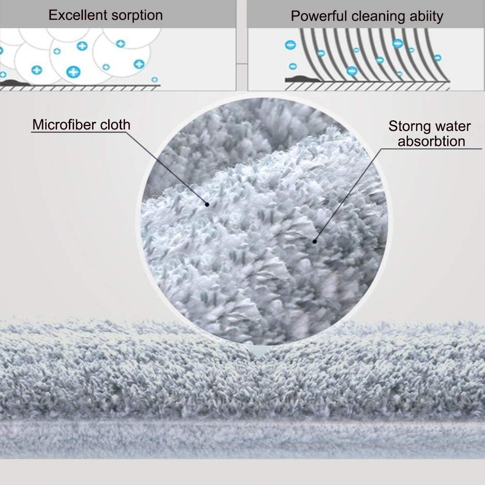 YOUSHANGJIA Heavy Duty Microfiber Mop Refill Pads 6-Pack 15 Inch Gray