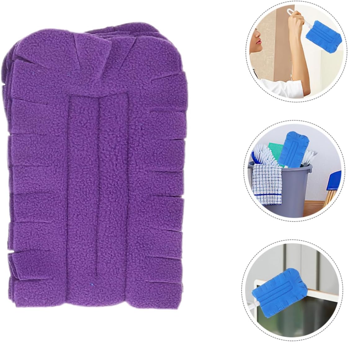 6pcs Reusable Duster Replacement Heads for Multi-Surface Cleaning