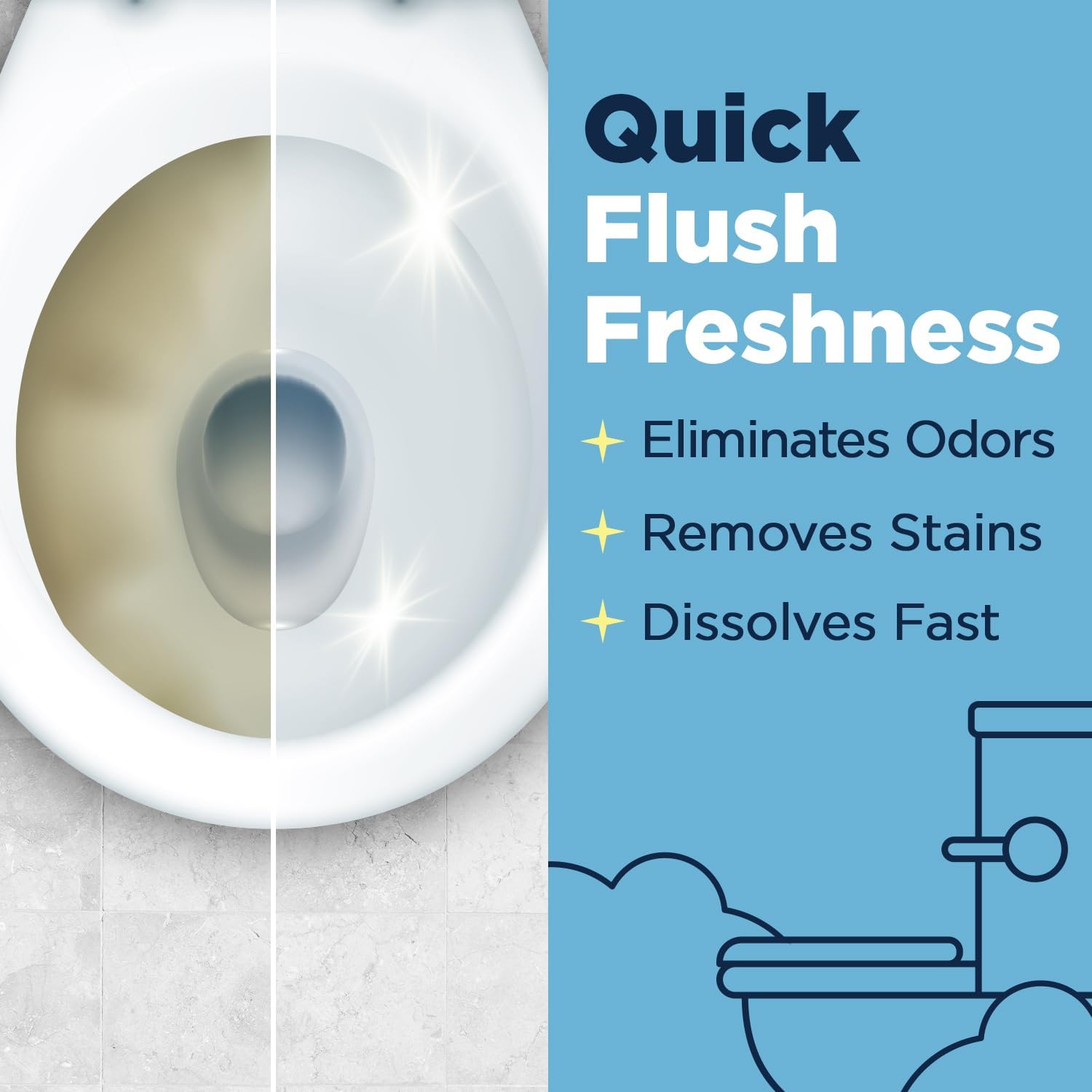 Nature Clean Non-Toxic Toilet Bowl Cleaner Strips 36 Count 1