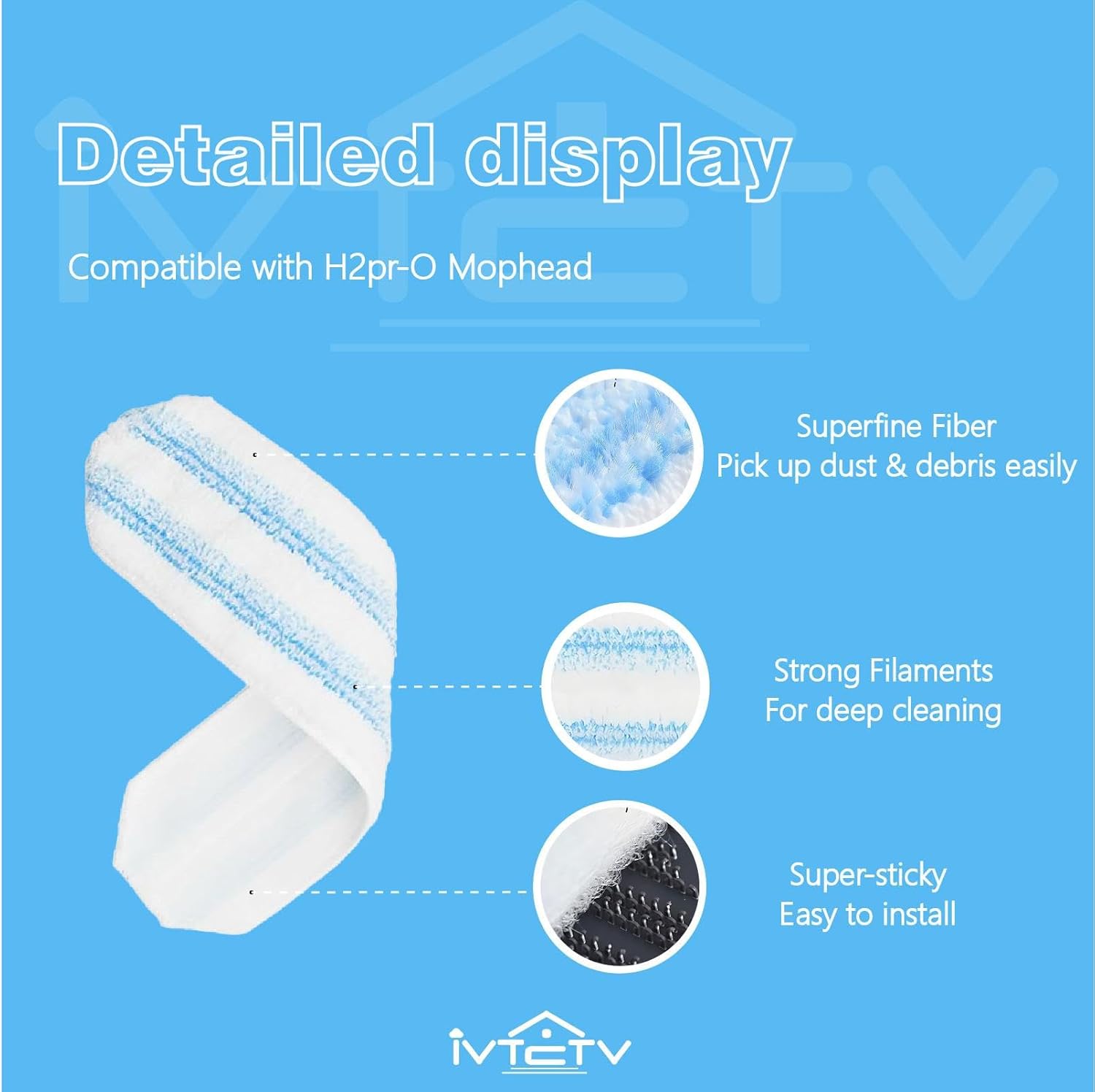 5-Pack O-Cedar H2Pro Replacement Mop Pads - Ultra-Dense Microfiber