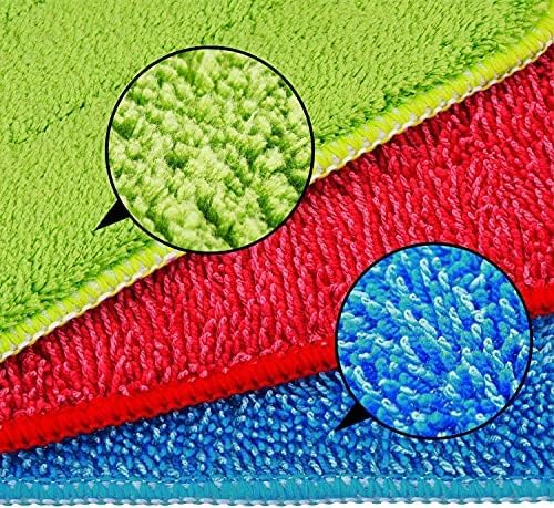 Microfiber Mop Pads 185 x 63 Inch Reusable Set of 12