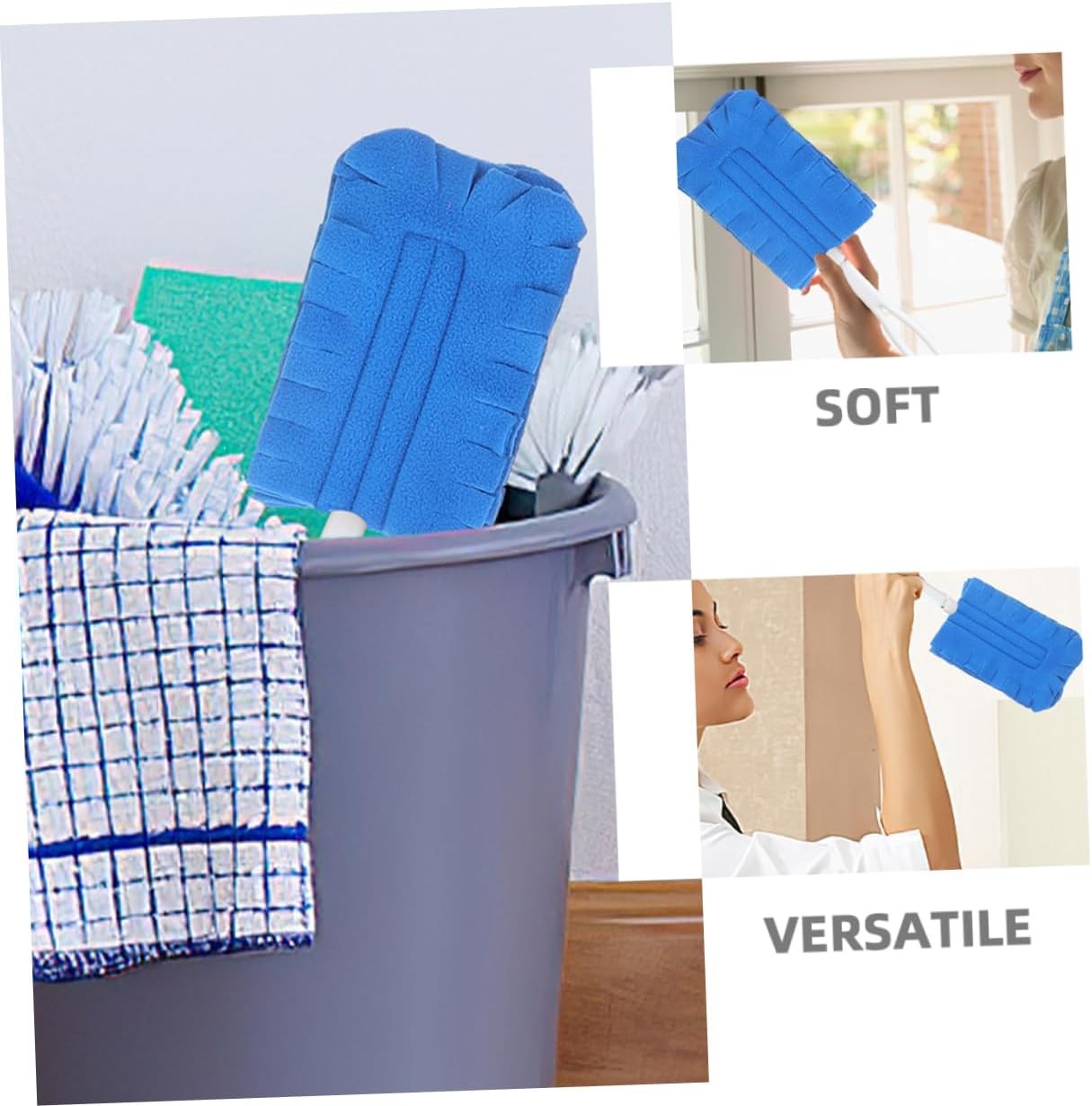 CALLARON 6pcs Yellow Duster Refills Washable Reusable