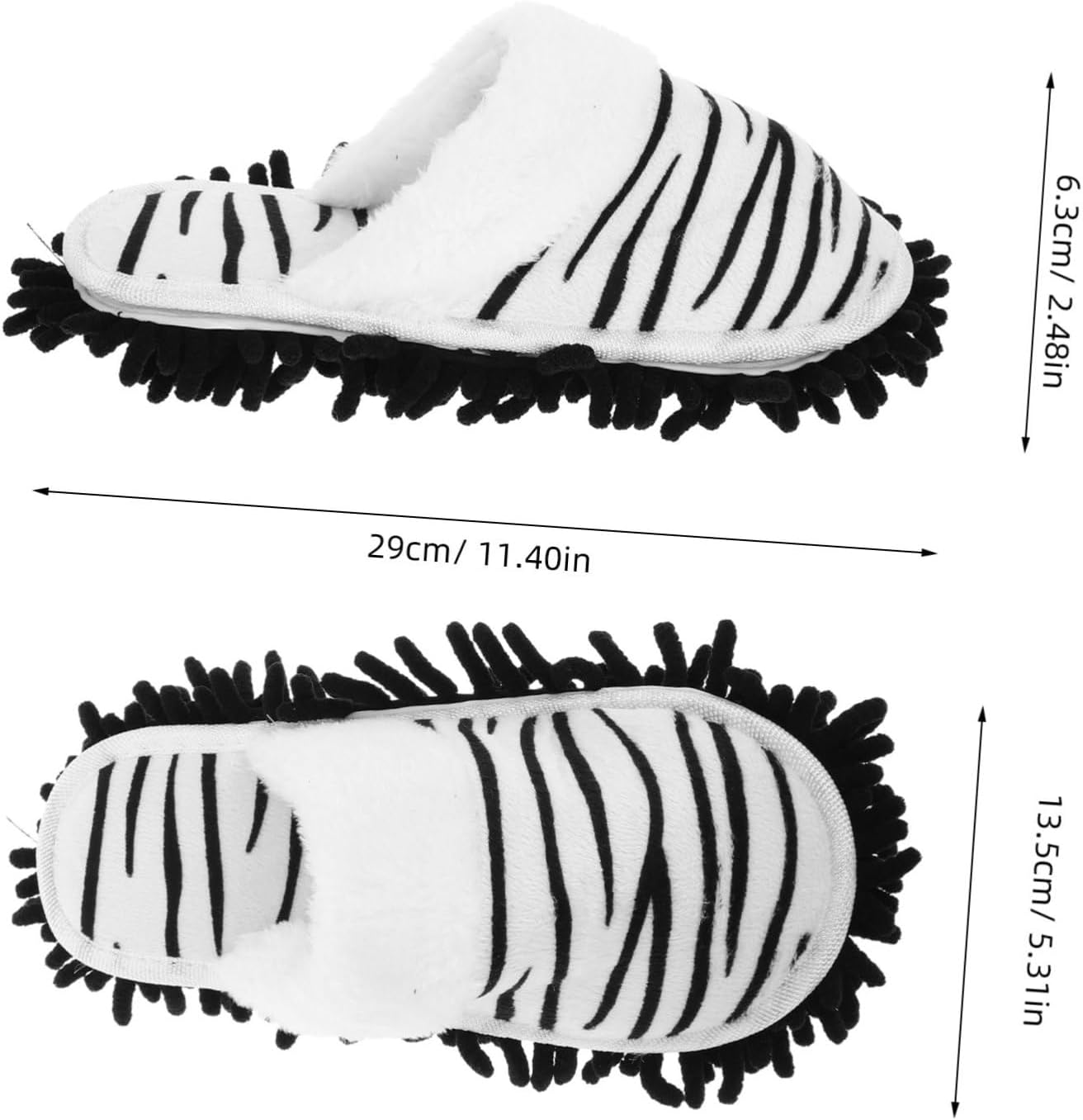Ipetboom 1 Pair Detachable Mop Slippers for Women