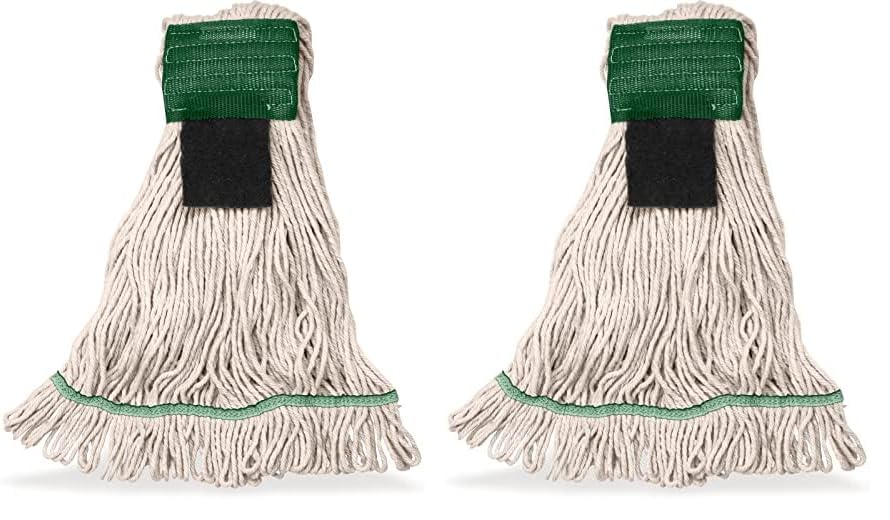 SPARTA Flo-Pac Acrylic Mop Head Replacement Medium Green Pack of 2