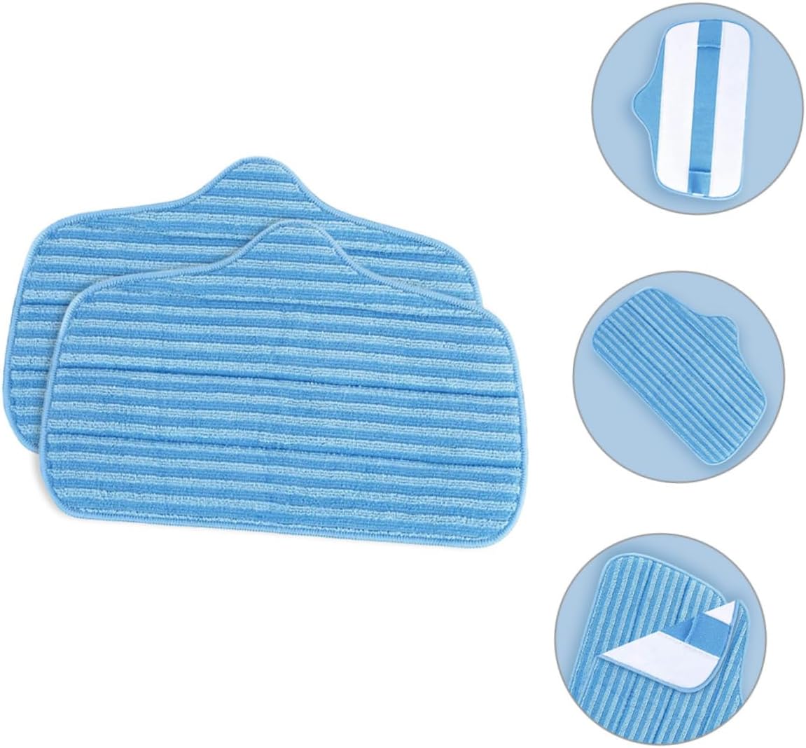 2pcs Reusable Microfiber Mop Pads for Hardwood Floors