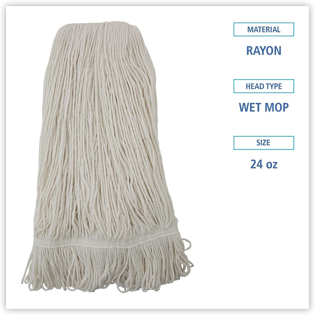 Unisan Boardwalk 424REA Pro Loop Web Tailband Replacement Mop Head