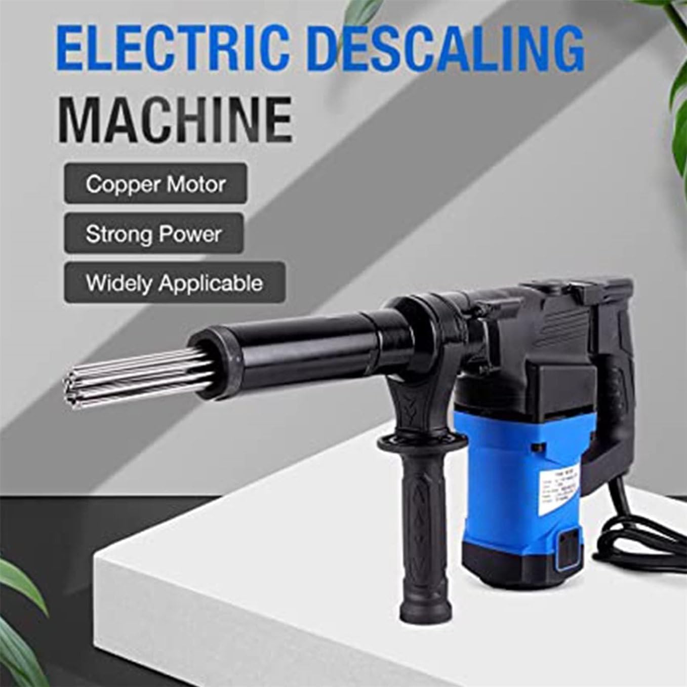ZHIBIMOI 1100W Electric Needle Rust Remover with 4500BPM 1