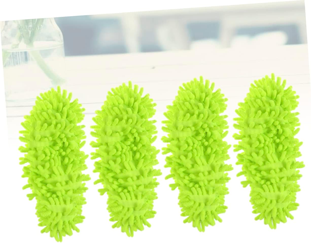 CALLARON Mop Caps Chenille Dust Mop Slippers 4 Pcs 1