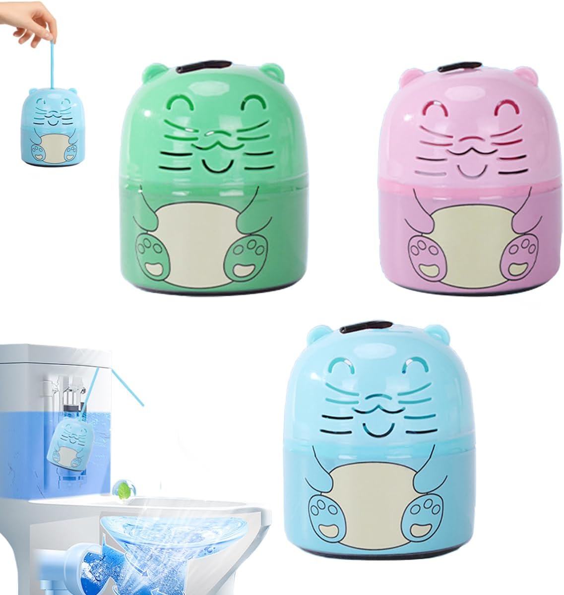 HOAIME Toilet Cleaner Deodorizer 3 Pcs Magic Bottle