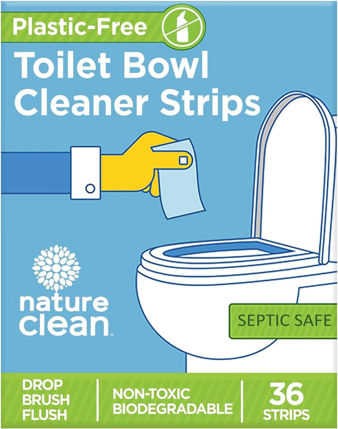 Nature Clean Non-Toxic Toilet Bowl Cleaner Strips 36 Count 1