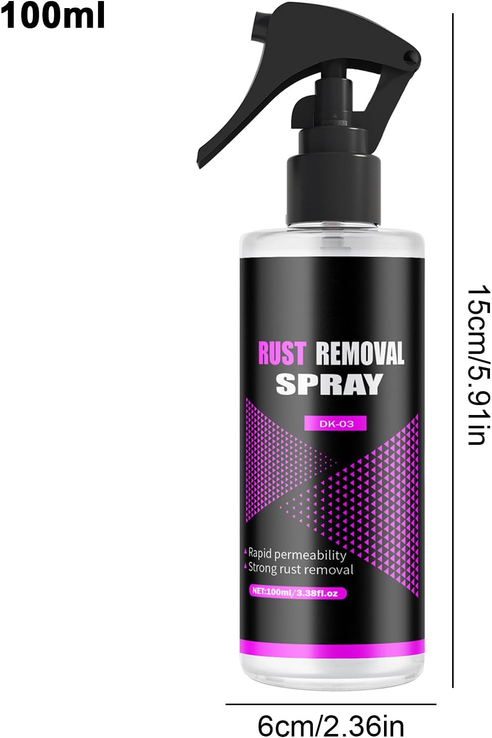 Car Iron Powder Remover Rust Stain Cleaner 15x6cm