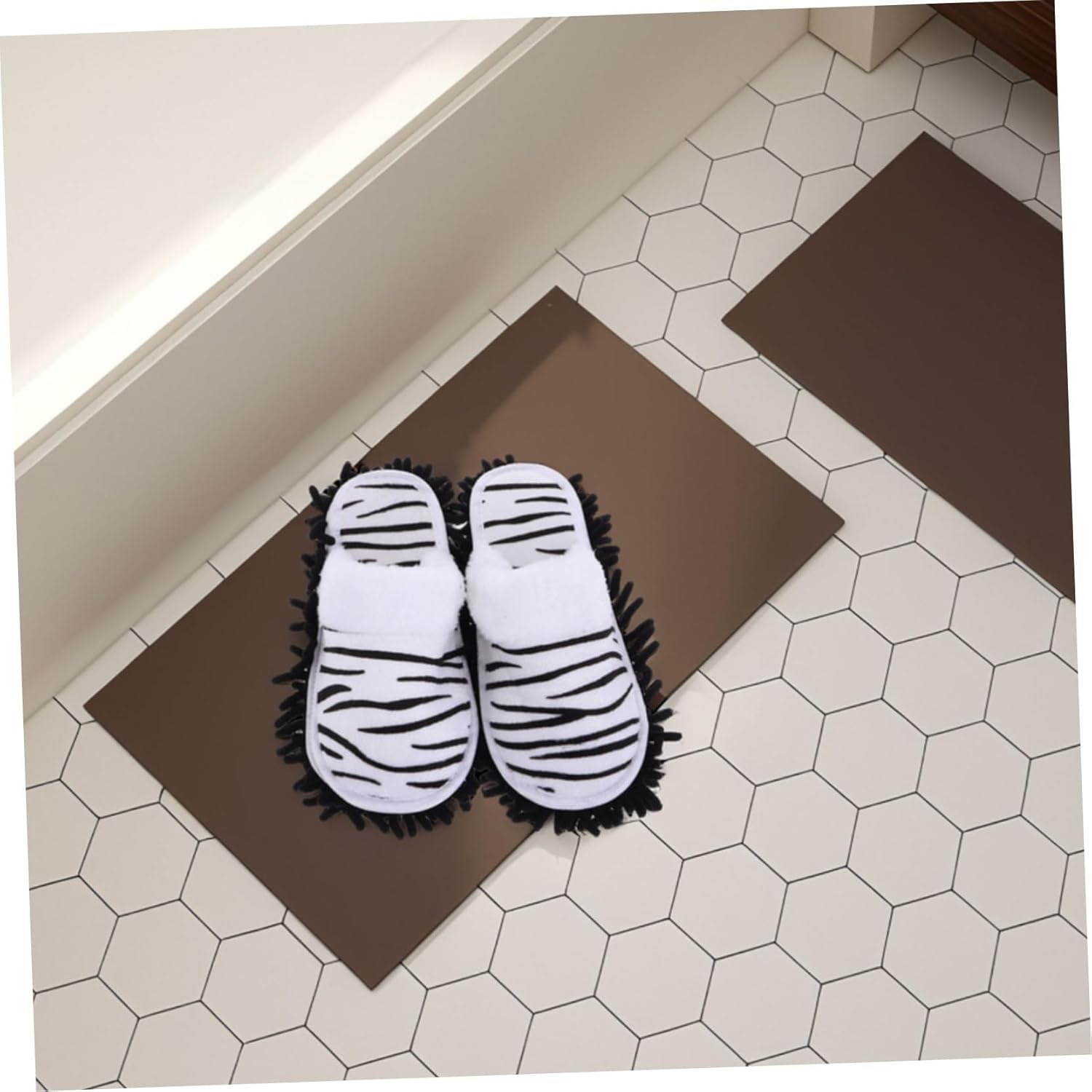 Ipetboom 1 Pair Detachable Mop Slippers for Women