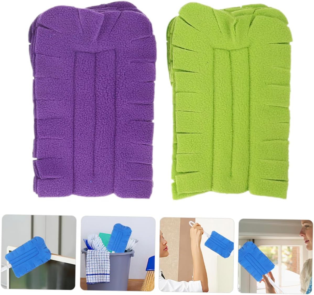 6pcs Reusable Duster Replacement Heads for Multi-Surface Cleaning