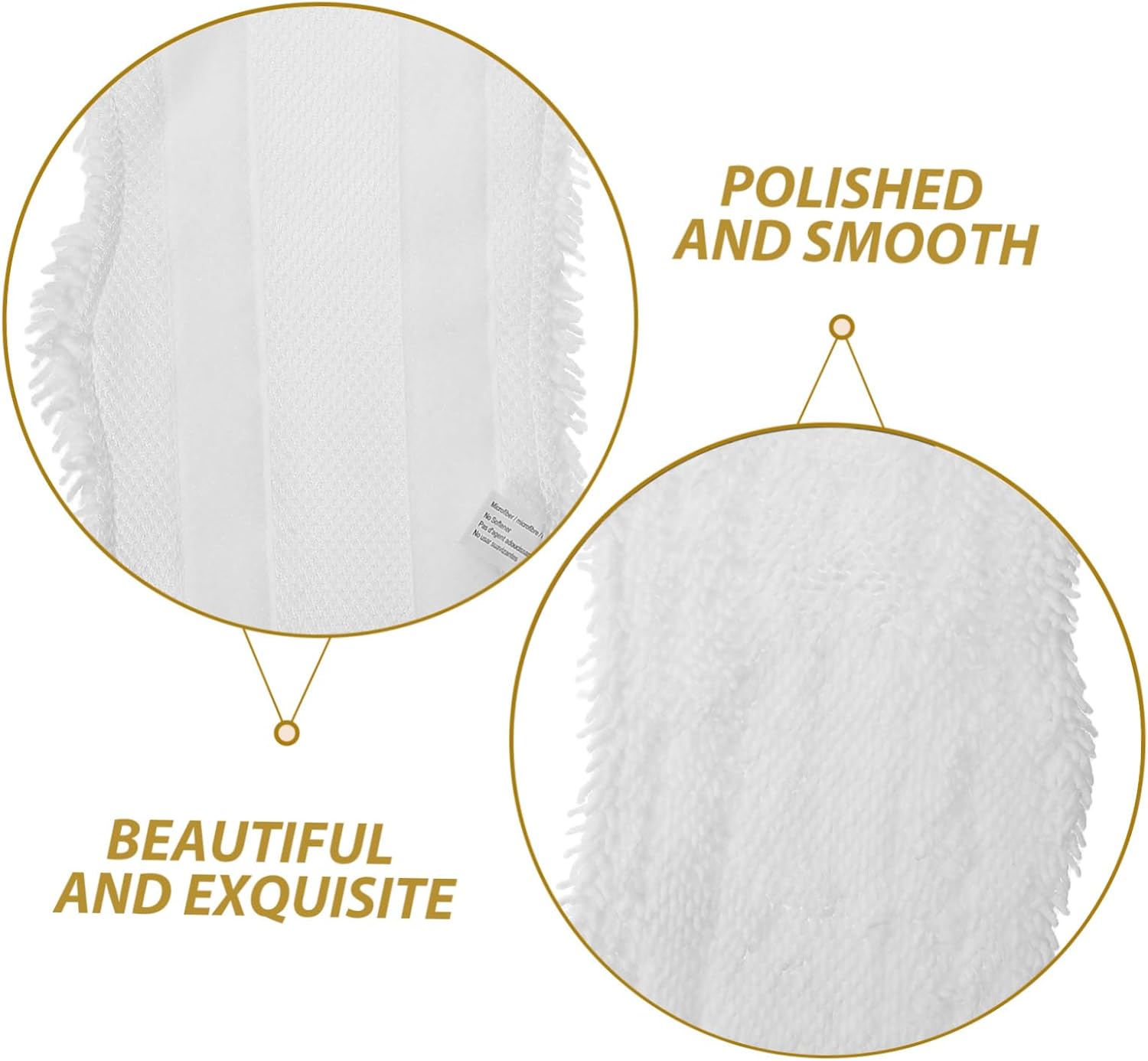 2PCS Reusable Microfiber Mop Pads for Kitchen Cleaning