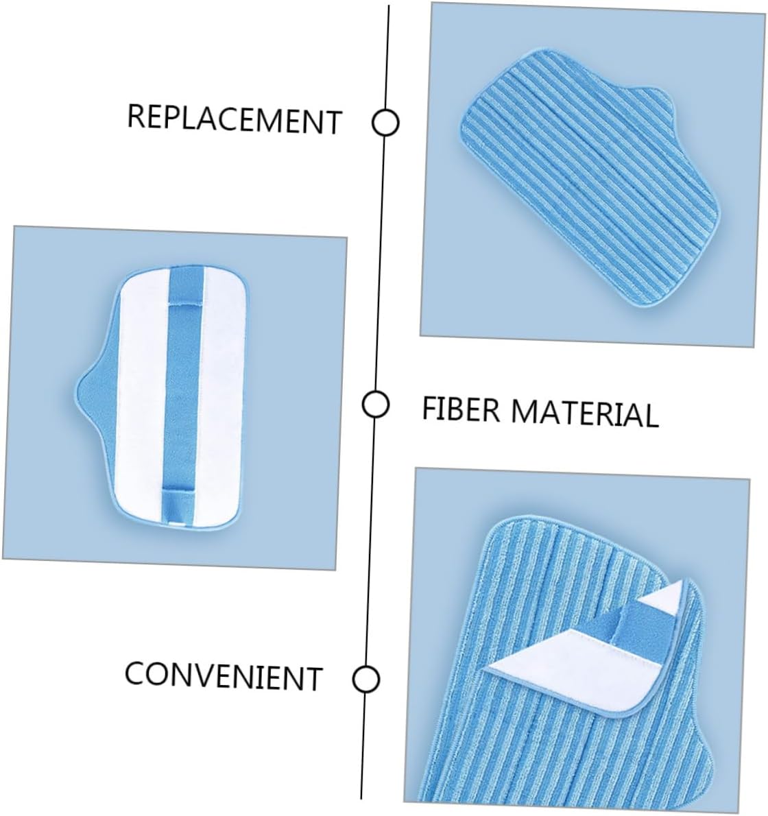 2pcs Microfiber Mop Pads Replacement for Efficient Floor Cleaning