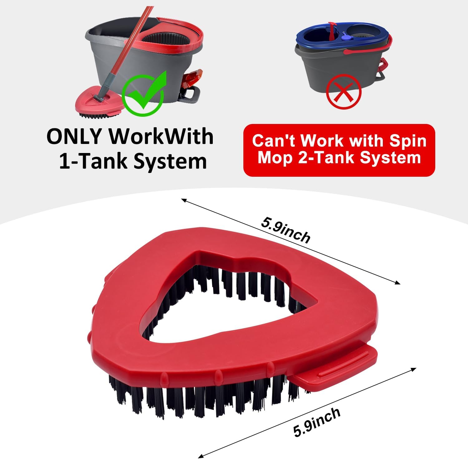 Ocedar Scrub Mop Head Replacement for 1-Tank System