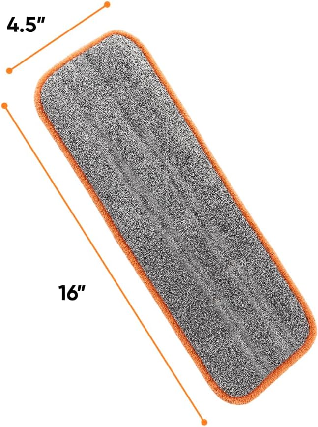 Superio Microfiber Mopping Pad - 8 x 45 Reusable Streak-Free