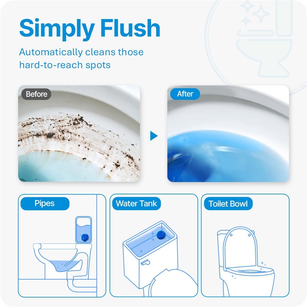 Fresh Fresh Toilet Bowl Cleaner Tablets 10-Pack 2-3 Week Lasting