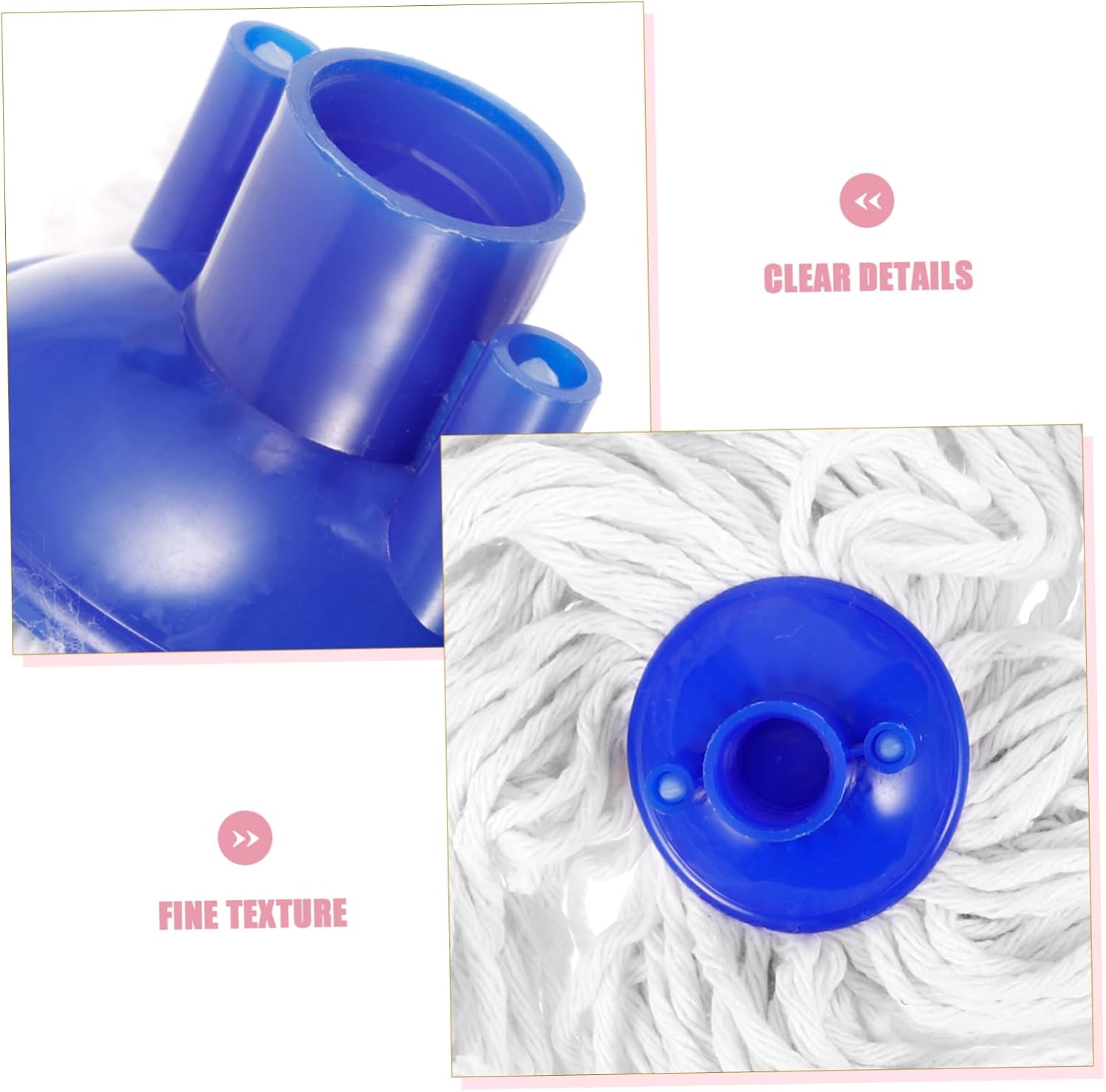 3Pcs Washable Mop Head Replacement Durable Yarn Mop Refill for Efficient Cleaning