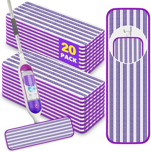 20 Pack Reusable Mop Pads for Swiffer PowerMop