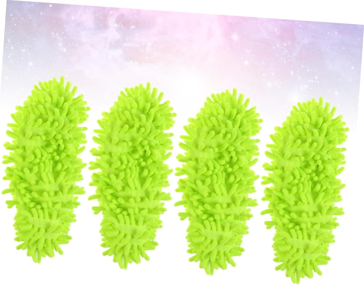 CALLARON Mop Caps Chenille Dust Mop Slippers 4 Pcs 1