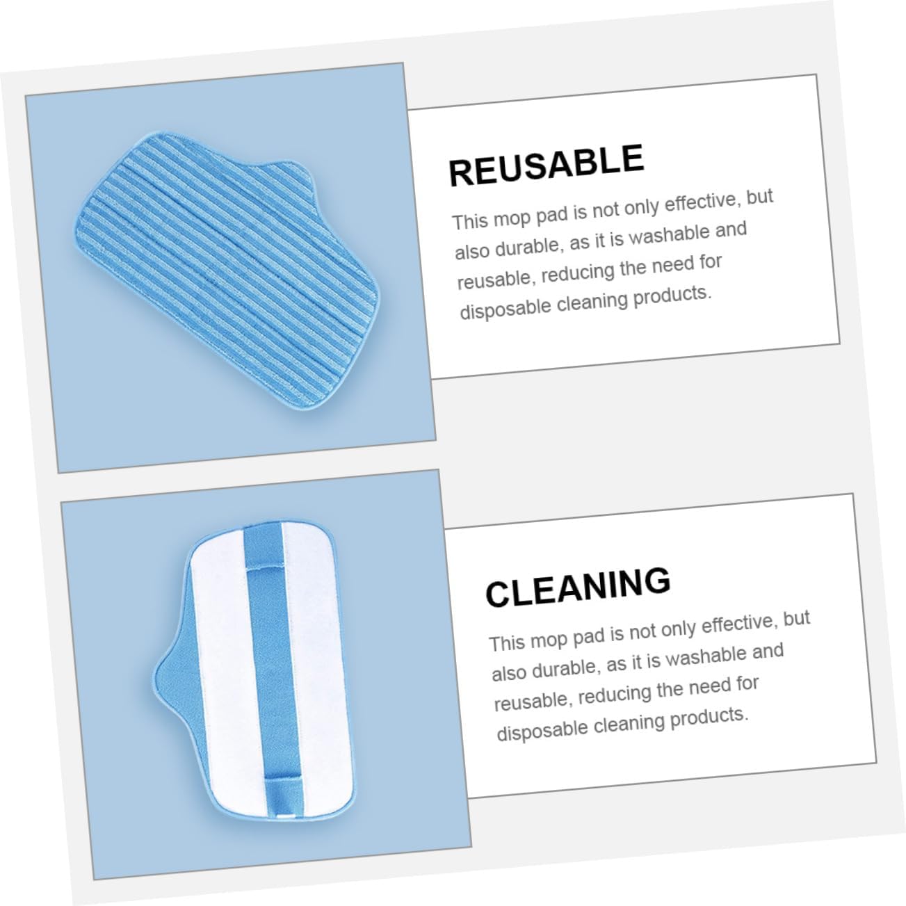2pcs Microfiber Mop Pads for Efficient Floor Cleaning