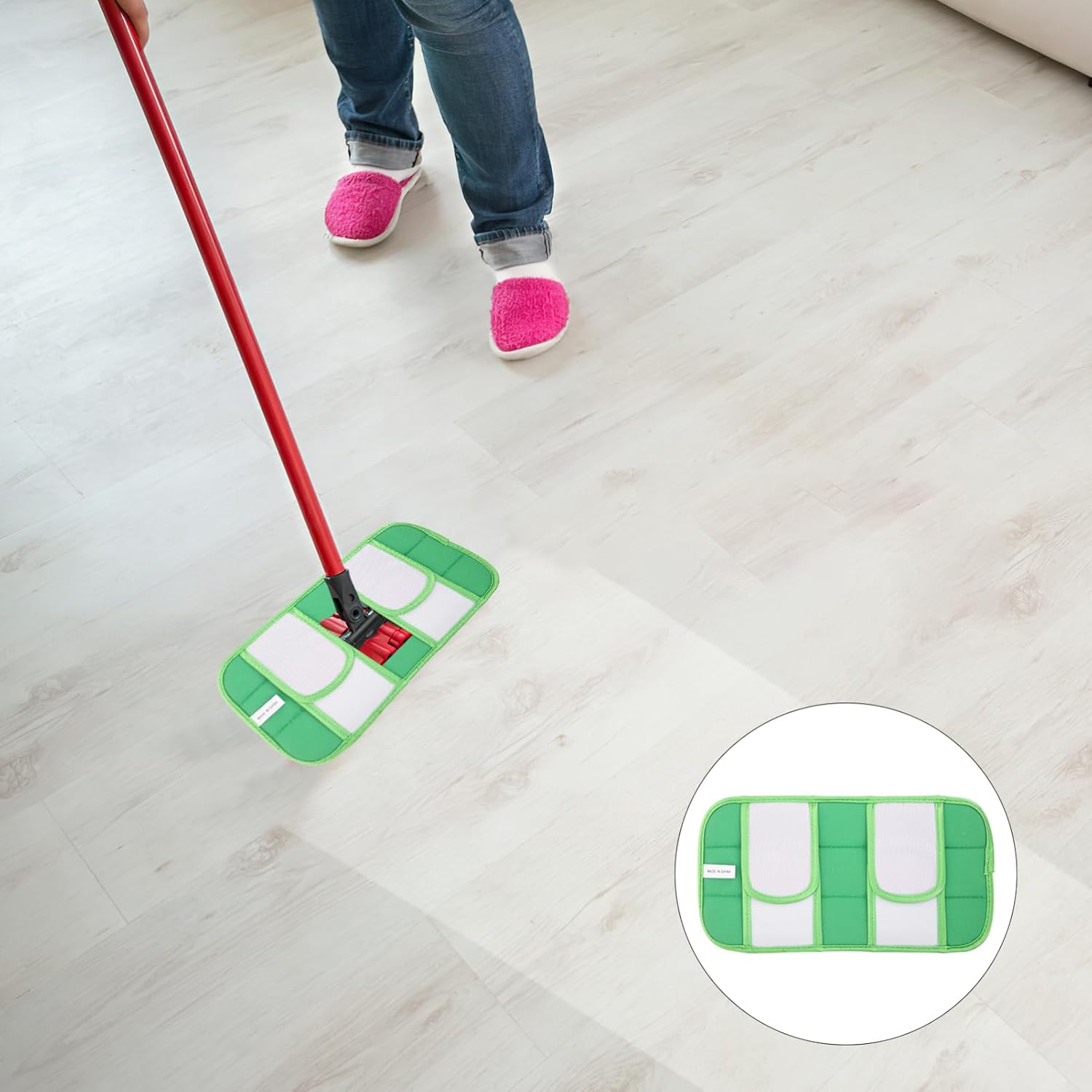 2pcs Reusable Mop Pads for Sealed Floors