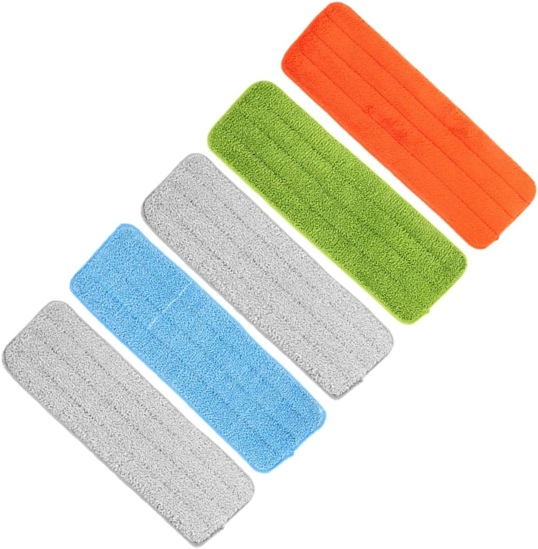 5Pcs Reusable Fiber Mop Pads for Easy Cleaning