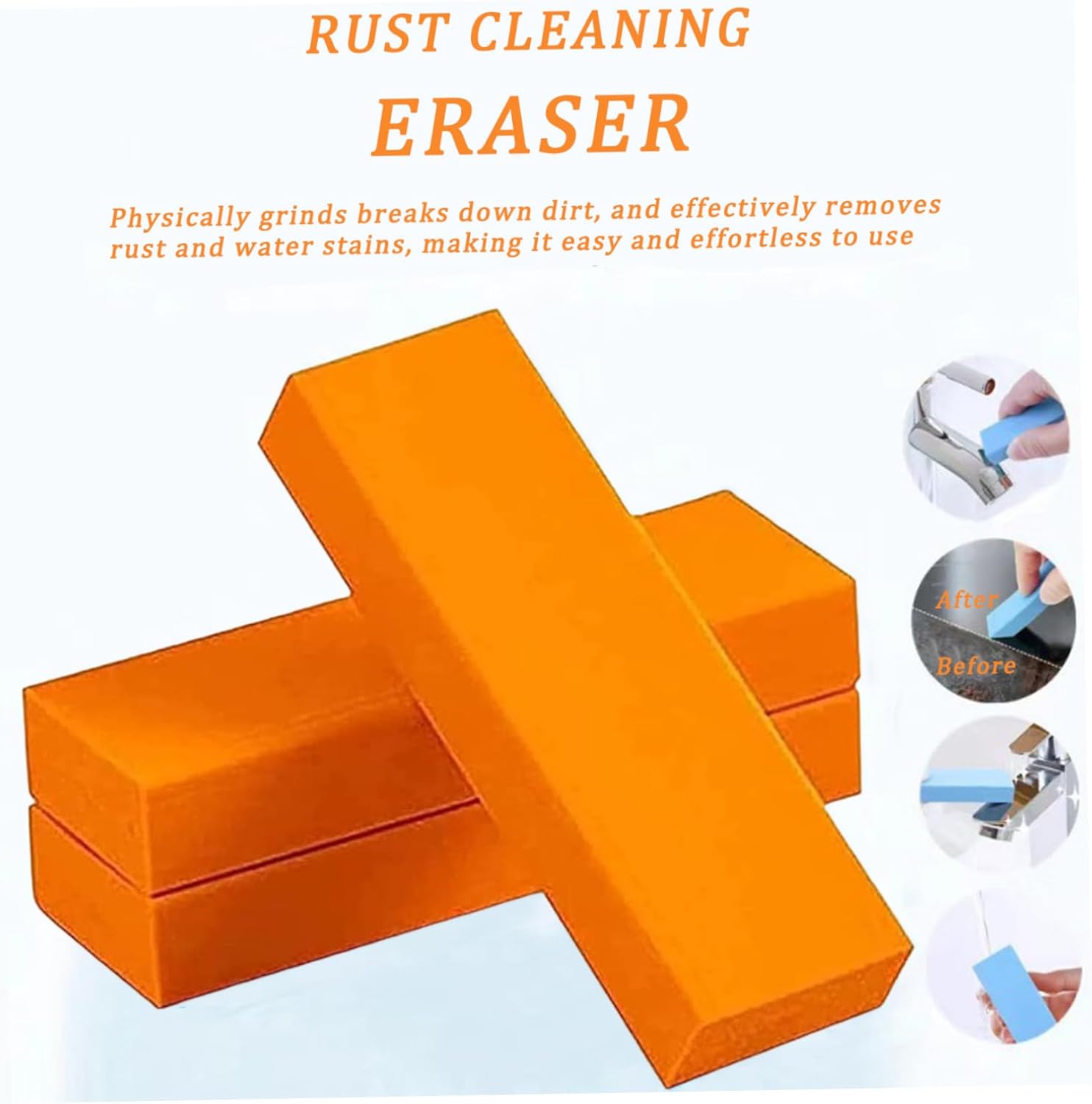 Muzrunq Stainless Steel Rust Remover Rubber Eraser 5PCS