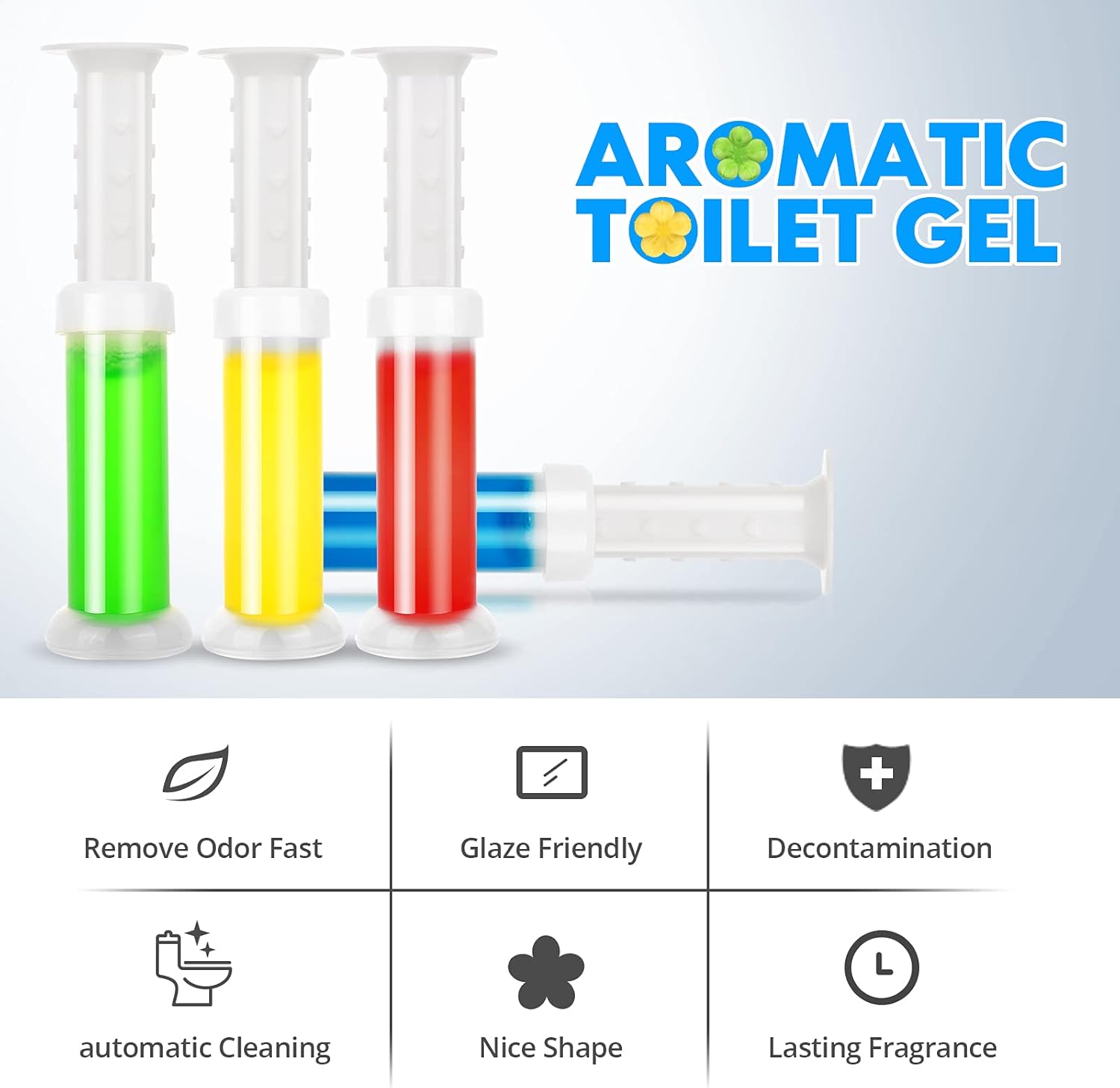SINOKF Toilet Gel Stamp 4Pcs Set 36 Count