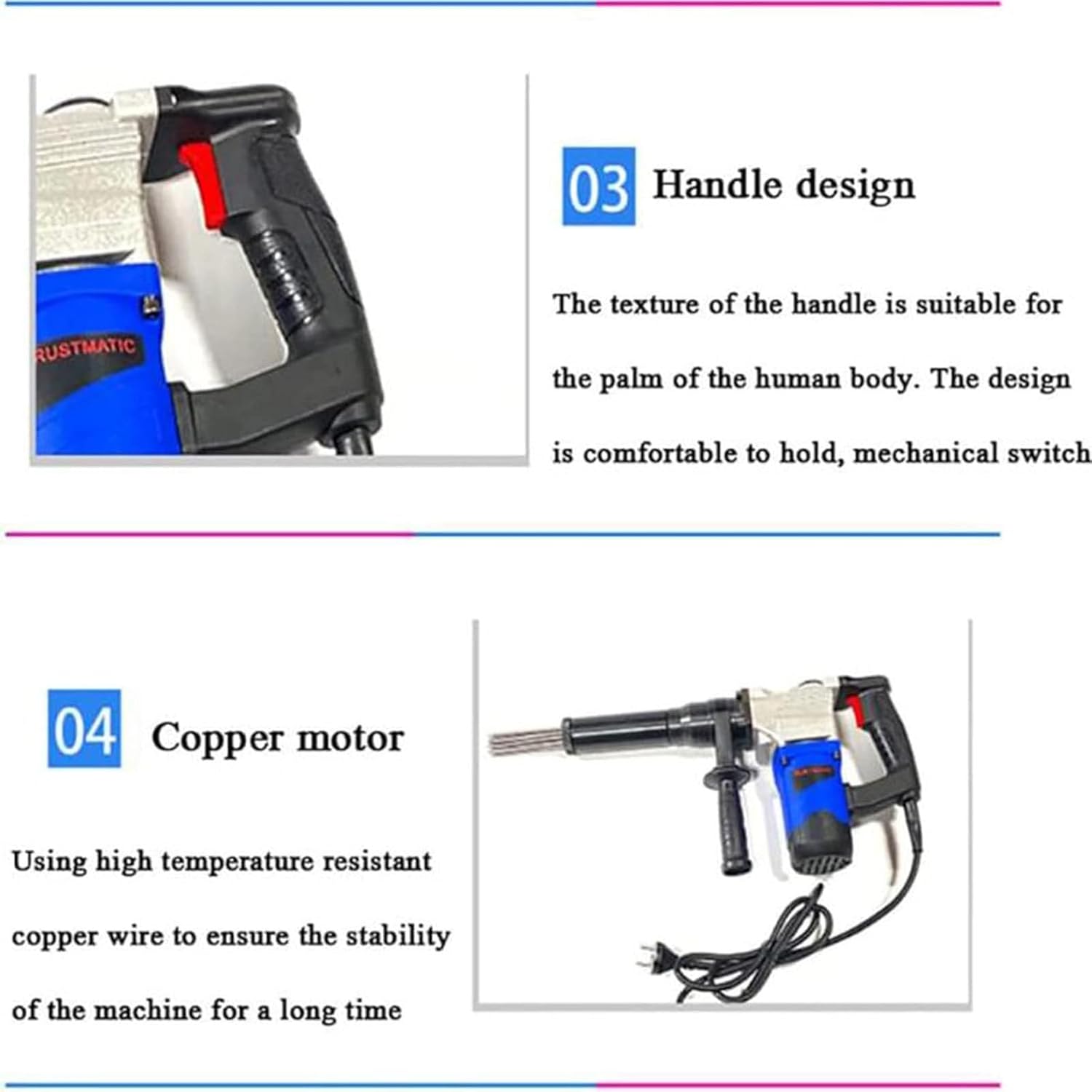 Beachtiful Electric Rust Remover 1100W High Power Needle Scaler 1