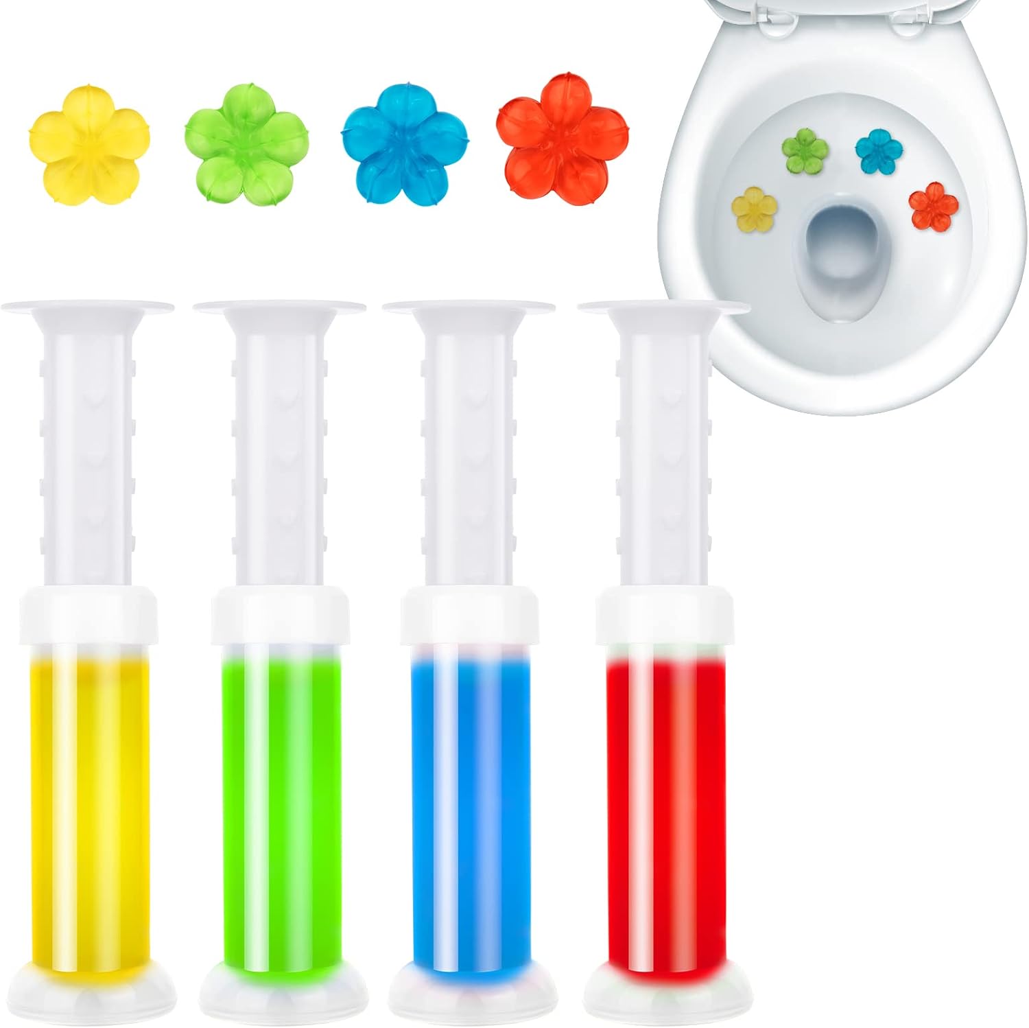 SINOKF Toilet Gel Stamp 4Pcs Set 36 Count