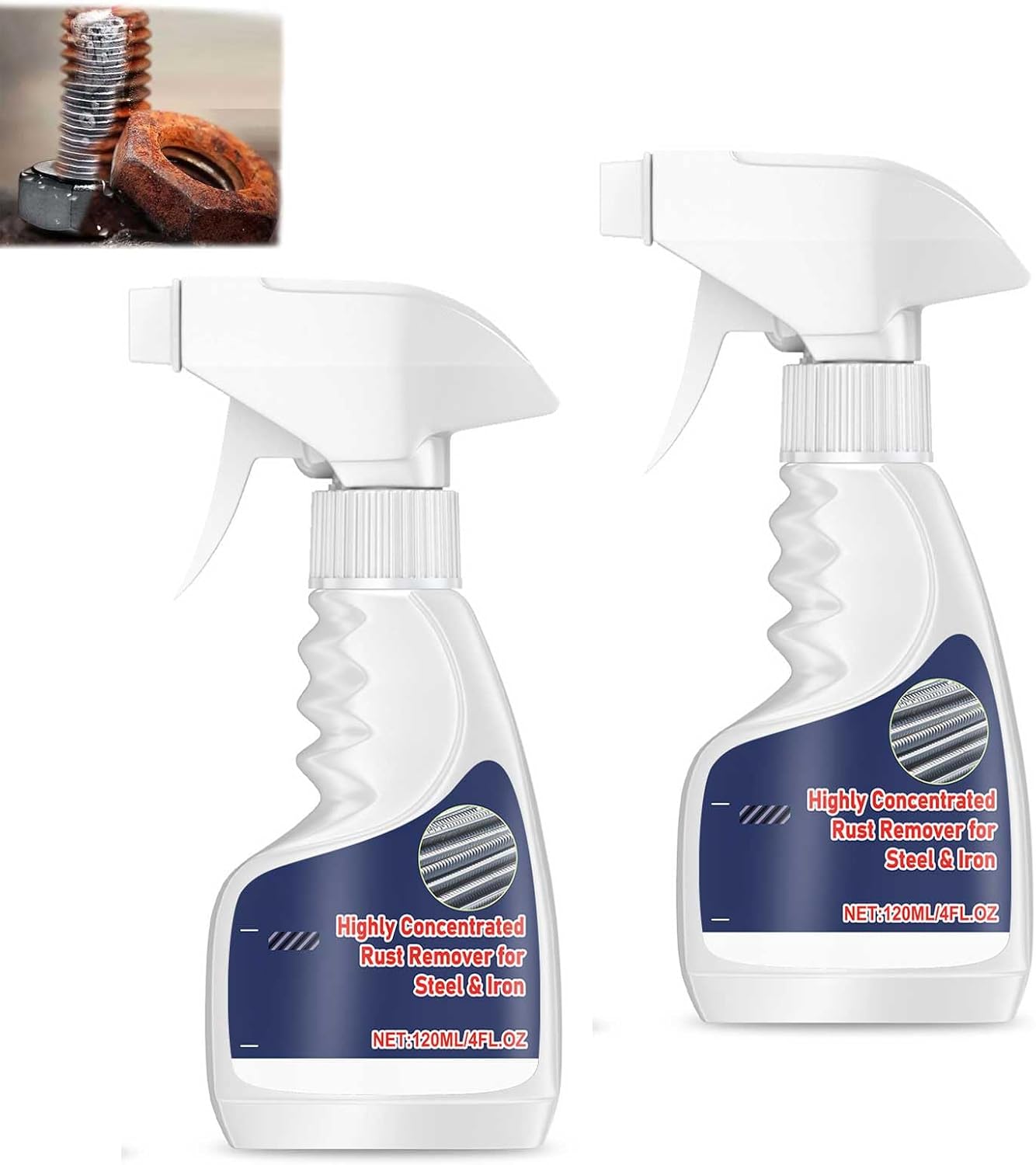 Heavy-Duty Metal Rust Remover 2pcs 1