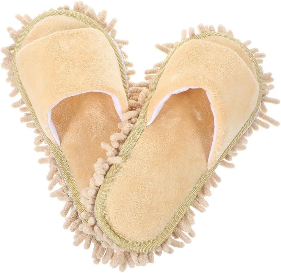 CALLARON 1 Pair Mopping Slippers with Chenille Lining