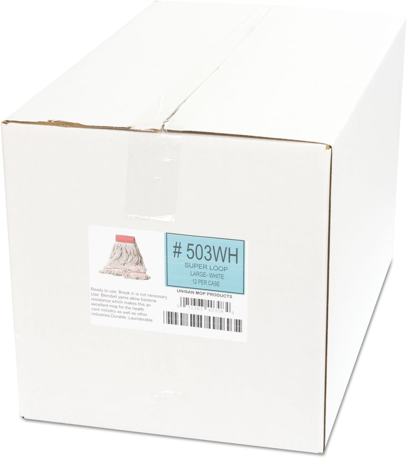 Boardwalk 503WHCT Super Loop Wet Mop Head - 12 Per Carton