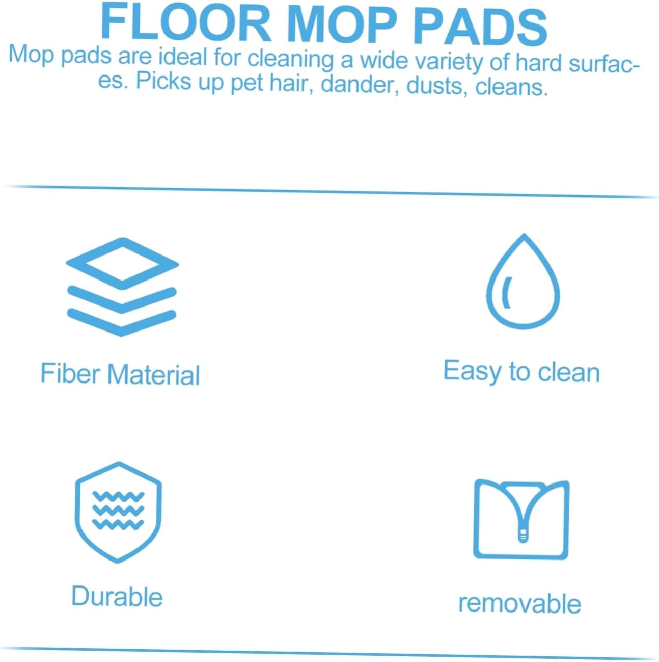Microfiber Mop Pads Replacement - 2-Pack Wet Dry Mop Heads