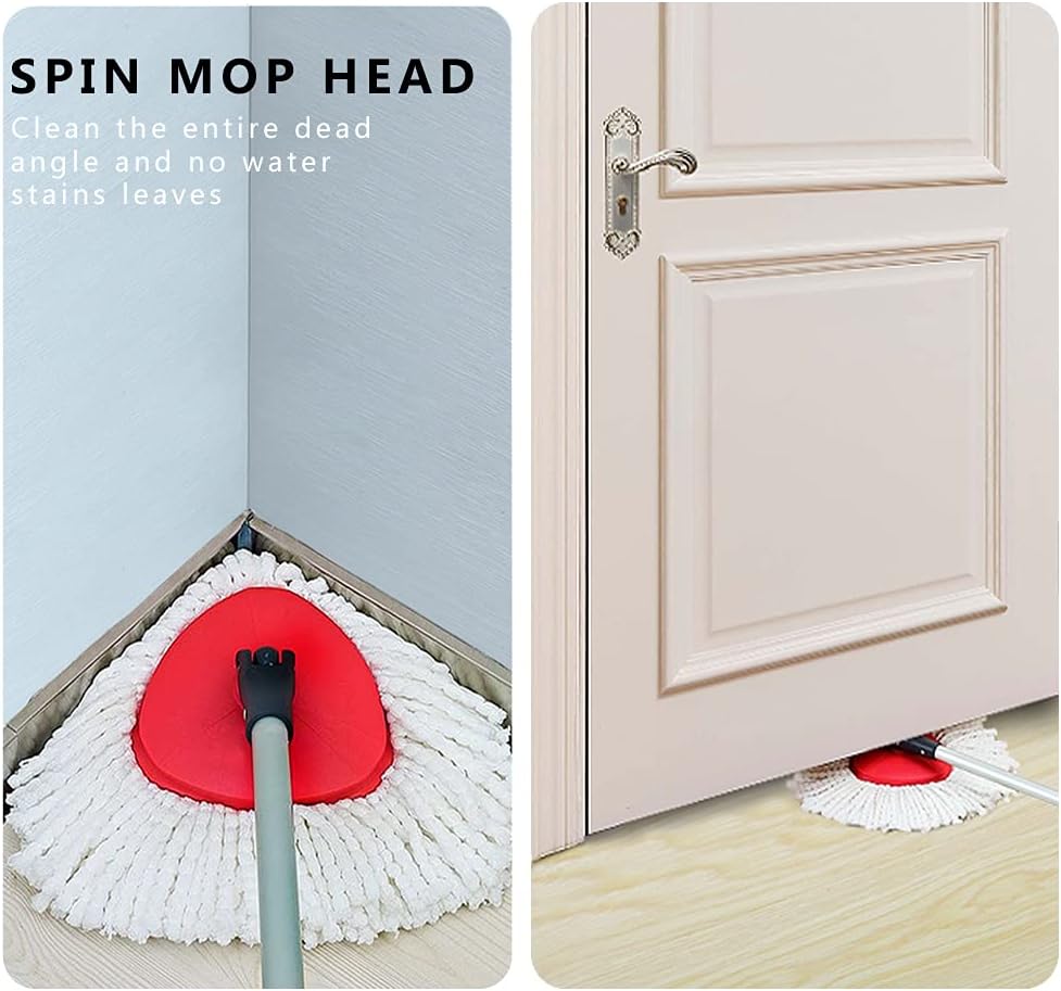 10-Pack Spin Mop Replacement Heads Microfiber 360 Easy Cleaning White